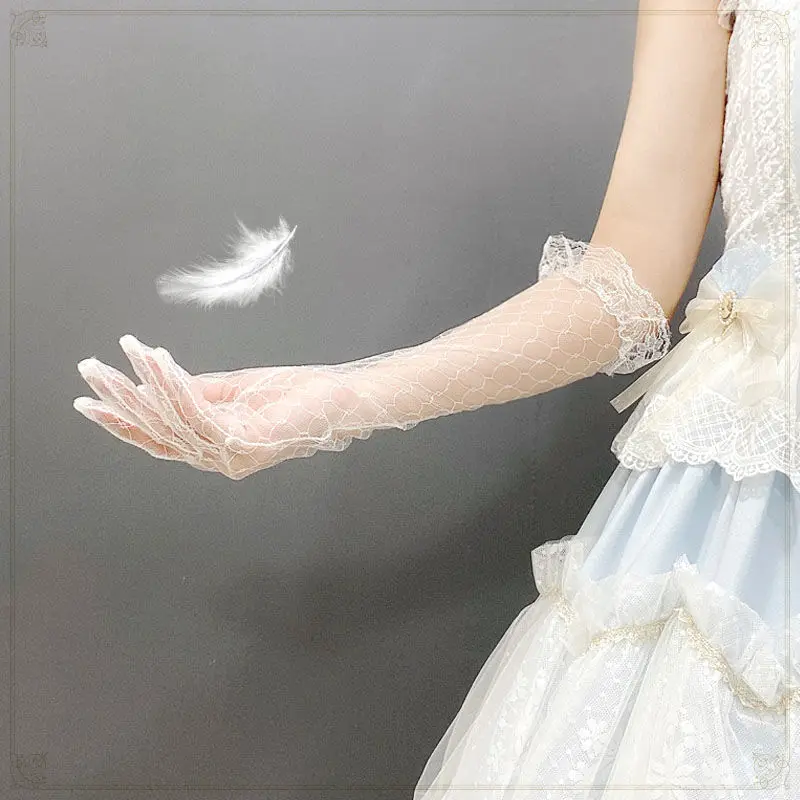Women Ultra Thin Gloves Tulle Long Wedding Bride Dress Gloves Solid Color Vintage Mitten Sheer Transparent Halloween Glove
Women Ultra Thin Gloves Tulle Long Wedding Bride Dress Gloves Solid Color Vintage Mitten Sheer Transparent Halloween Glove