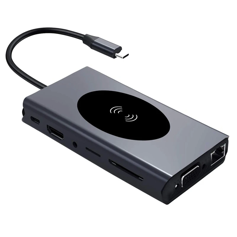 USB-концентратор 13 в 1, док-станция с разными портами USB, 4K HDMI, VGA, Ethernet, для ноутбуков Pro и Type C
USB-концентратор 13 в 1, док-станция с разными портами USB, 4K HDMI, VGA, Ethernet, для ноутбуков Pro и Type C