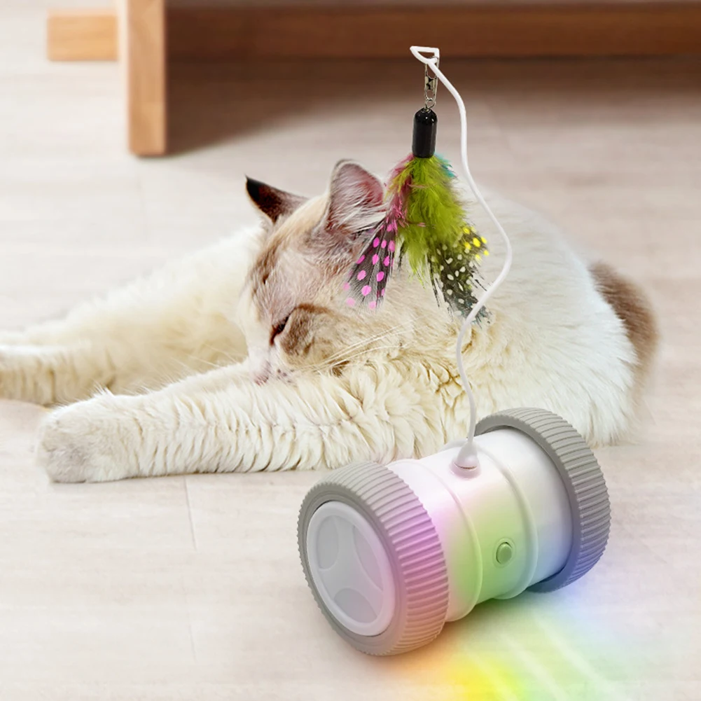 Smart Interactive Cat Toy Irregular Rotating Mode Toy Cats Funny Pet Game Electronic Cat Toy LED Light Feather Toys Cute Balls
Smart Interactive Cat Toy Irregular Rotating Mode Toy Cats Funny Pet Game Electronic Cat Toy LED Light Feather Toys Cute Balls