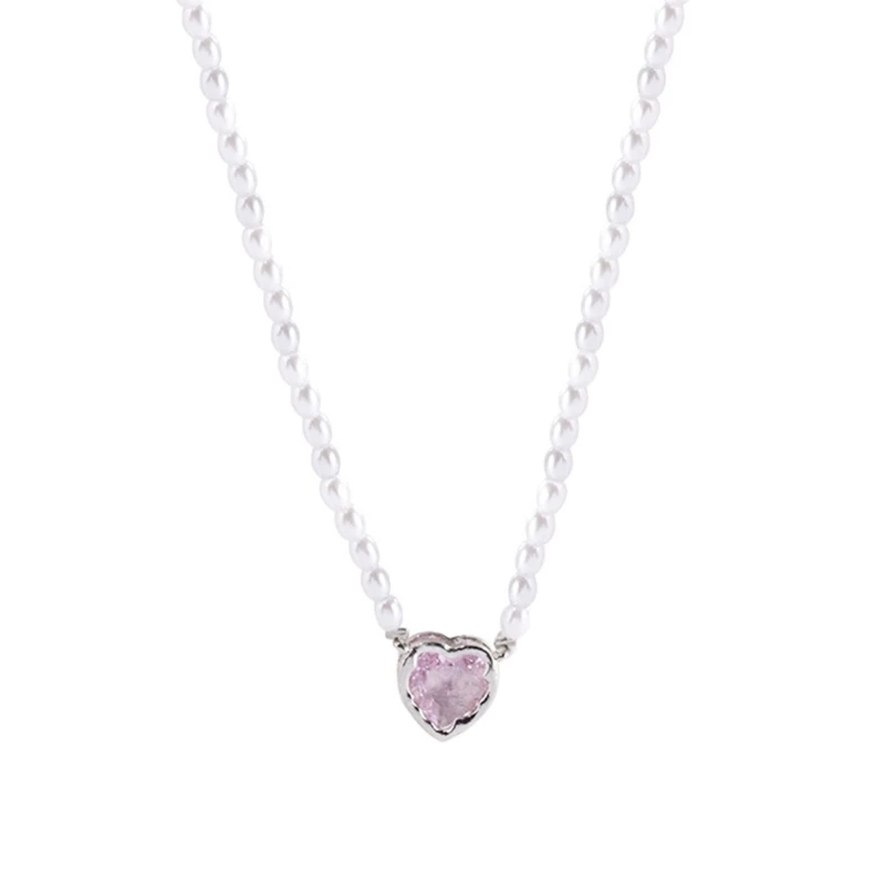 Heart Pendant Necklace Fashion Pearl Chain Choker Simple Collar Necklace Clavicle Chain Party Jewelry 
Heart Pendant Necklace Fashion Pearl Chain Choker Simple Collar Necklace Clavicle Chain Party Jewelry