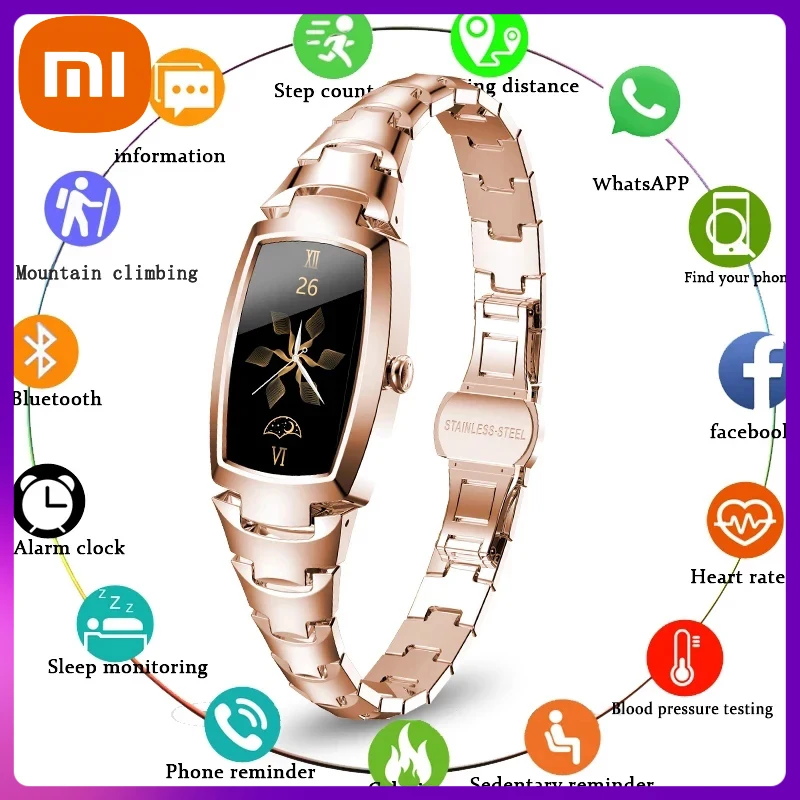 Xiaomi Smart Watch Women Fashion Women Smartwatch Heart Rate Blood Pressure Monitor Call Reminder Bluetooth For Android IOS 
Xiaomi Smart Watch Women Fashion Women Smartwatch Heart Rate Blood Pressure Monitor Call Reminder Bluetooth For Android IOS