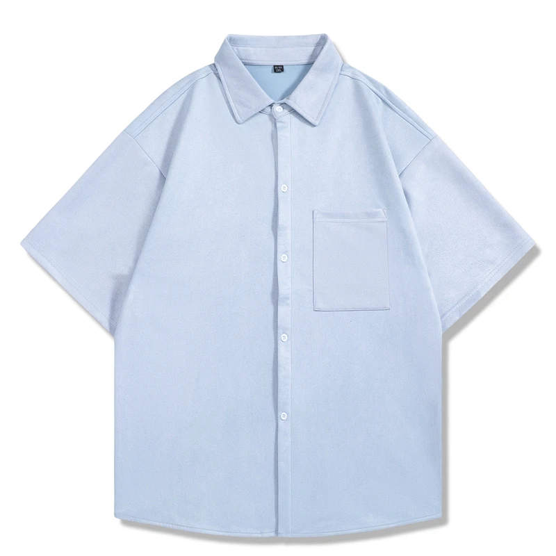 Summer Oversize Shirts Men Solid Color Baggy Blouse Fashion Korean Streetwear Button Short Sleeved Tops Clothing Male Plus Size
Summer Oversize Shirts Men Solid Color Baggy Blouse Fashion Korean Streetwear Button Short Sleeved Tops Clothing Male Plus Size