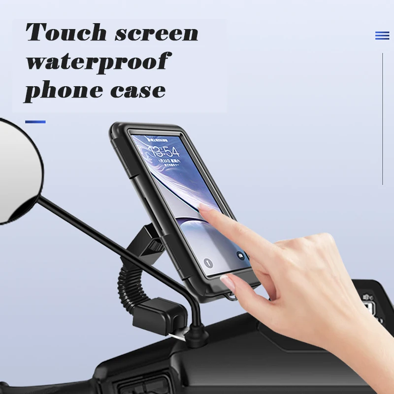 Motorcycle Bike Phone Holder Bicycle GPS Bracket Bike Support Clip Mirror Bicycle Handlebar Mobile Rainproof shell Phone stand
Motorcycle Bike Phone Holder Bicycle GPS Bracket Bike Support Clip Mirror Bicycle Handlebar Mobile Rainproof shell Phone stand