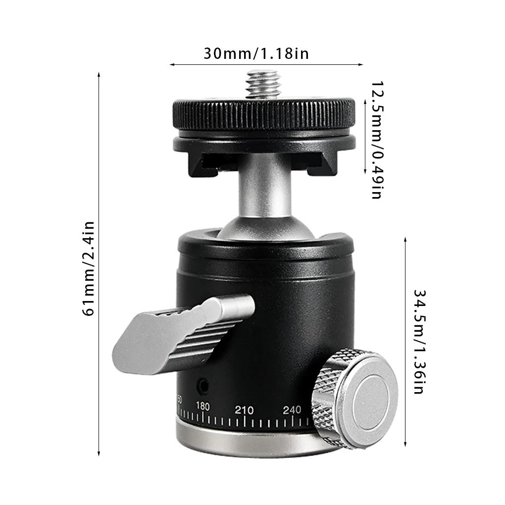 Tripod Ball Head Metal 360 Degree Swivel Camera Adapter Universal Photography Stabilizer Mount
Tripod Ball Head Metal 360 Degree Swivel Camera Adapter Universal Photography Stabilizer Mount