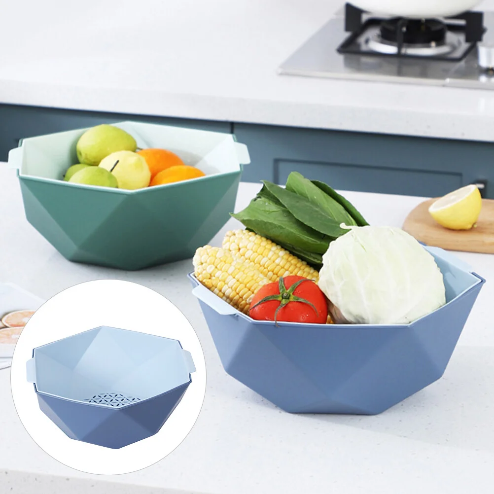 Double Layer Drainer Basket Vegetable Double-layer Kitchen Draining Washing Fruit
Double Layer Drainer Basket Vegetable Double-layer Kitchen Draining Washing Fruit