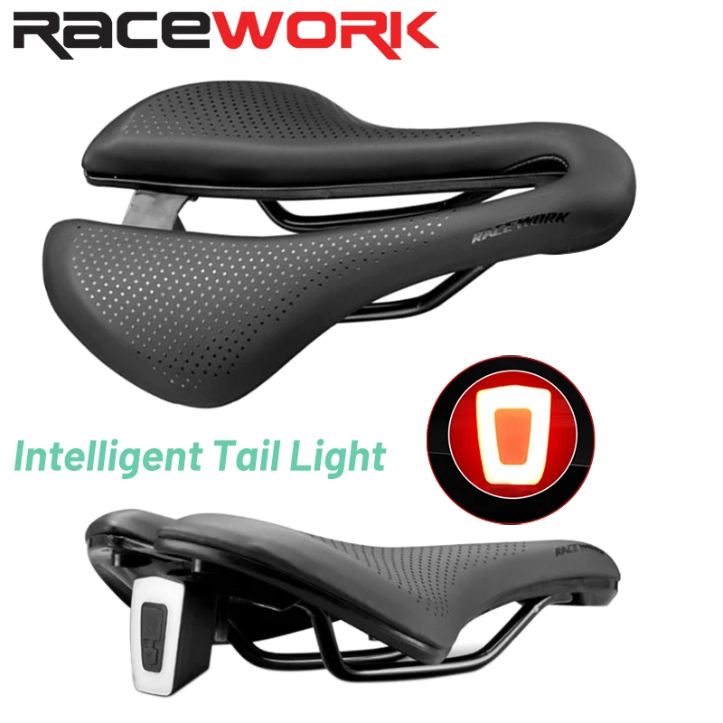 RACEWORK Pro4 Road Bicycle Cycling Saddles MTB Bike Saddle with Warning Taillight USB Hollow Soft Comfortable Breathable Seat
RACEWORK Pro4 Road Bicycle Cycling Saddles MTB Bike Saddle with Warning Taillight USB Hollow Soft Comfortable Breathable Seat