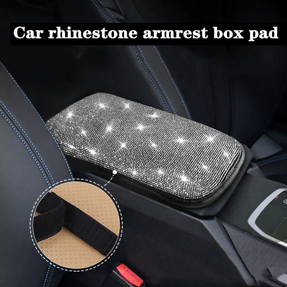 Rhinestone Car Armrest Cover Crystal Diamond Bling Shining Auto Center Console Protective Cushion Pad With Car Decor Accessories
Rhinestone Car Armrest Cover Crystal Diamond Bling Shining Auto Center Console Protective Cushion Pad With Car Decor Accessories