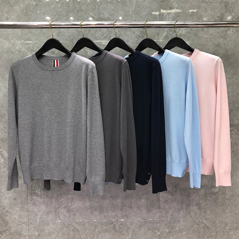 THOM Mens' Sweater Autunm Winter Male Fashion Brand Coats Center Back Stripe Crewneck Pullover Casual TB Sweaters 
THOM Mens' Sweater Autunm Winter Male Fashion Brand Coats Center Back Stripe Crewneck Pullover Casual TB Sweaters