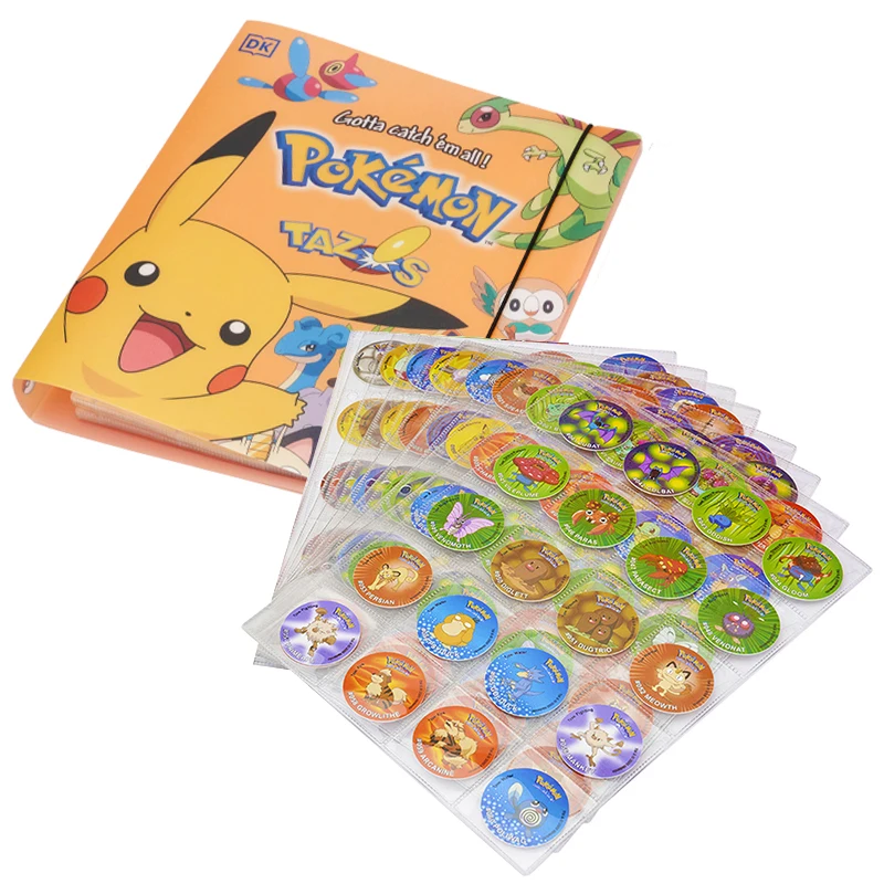 

Pokemon Tazos Album Including 8 Inner Pages Can Store 160 Pcs Taps Collection Game Cards Book Letter Holder Binder Can Be Expand