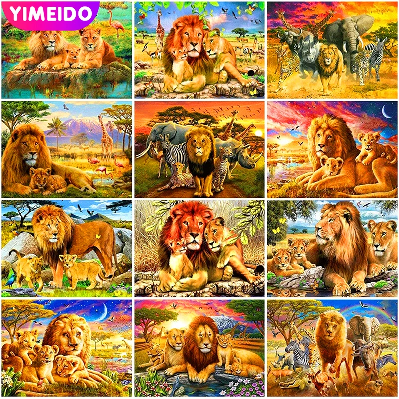 YIMEIDO Animal AB Diamond Kit Full Square/Round 5D DIY Diamond Embroidery Lion Family Handmade Animal World Rhinestone Mosaic
YIMEIDO Animal AB Diamond Kit Full Square/Round 5D DIY Diamond Embroidery Lion Family Handmade Animal World Rhinestone Mosaic