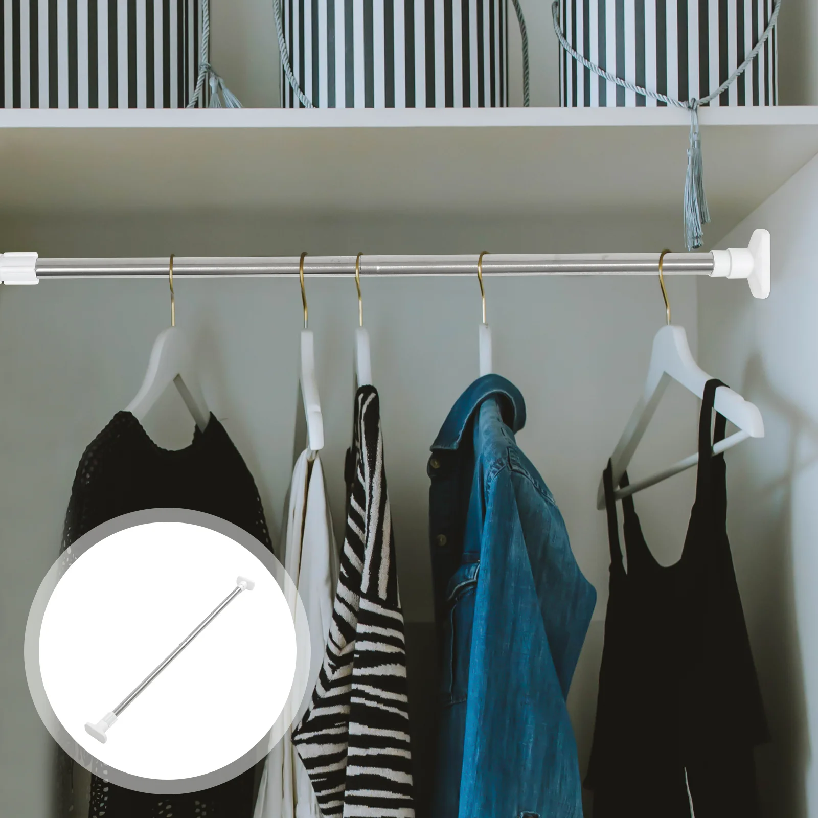 Curtain Rod Tension Rods Adjustable Spring No Drilling Extension Loaded Mini Tention Small Cupboard Wardrobe Closet Clothes Bars
Curtain Rod Tension Rods Adjustable Spring No Drilling Extension Loaded Mini Tention Small Cupboard Wardrobe Closet Clothes Bars