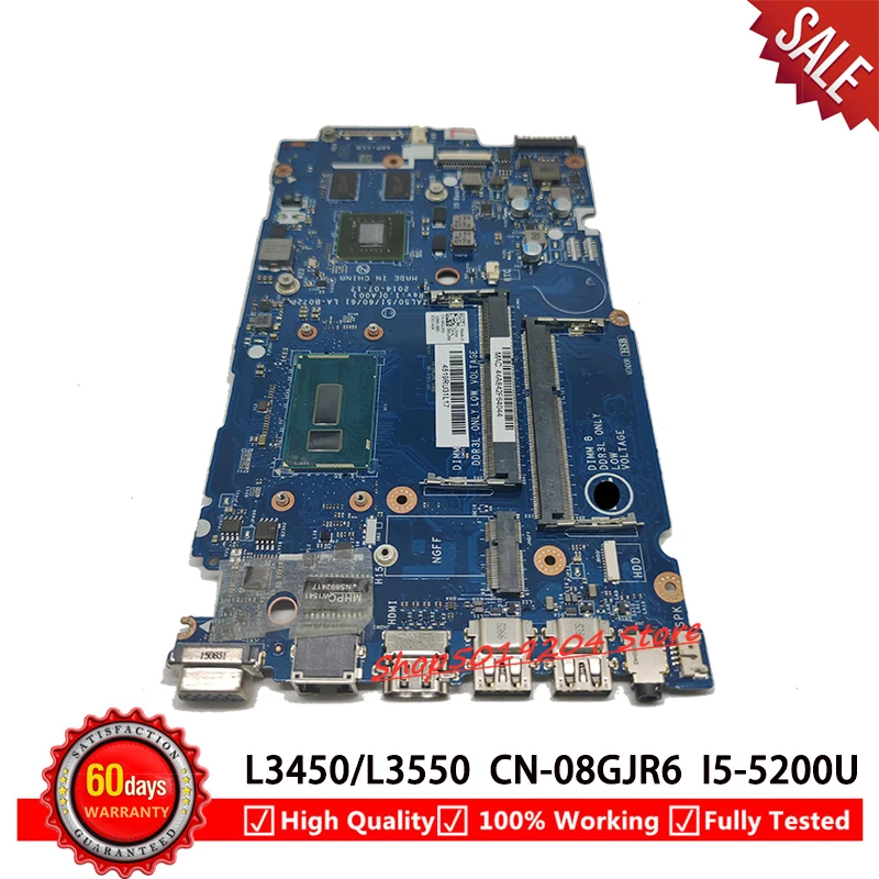 Материнская плата для ноутбука DELL Latitude 3450 3550 L3450 L3550 ZAL50 51 60 61 LA-B072P CN-08GJR6 8GJR6 08GJR6
Материнская плата для ноутбука DELL Latitude 3450 3550 L3450 L3550 ZAL50 51 60 61 LA-B072P CN-08GJR6 8GJR6 08GJR6
