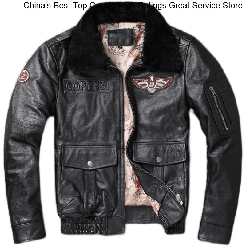Air Vintage Cowhide First Layer Force Bomber Jacket Detachable Fur Collar Cotton Plus Size Leather Men's Coat
Air Vintage Cowhide First Layer Force Bomber Jacket Detachable Fur Collar Cotton Plus Size Leather Men's Coat