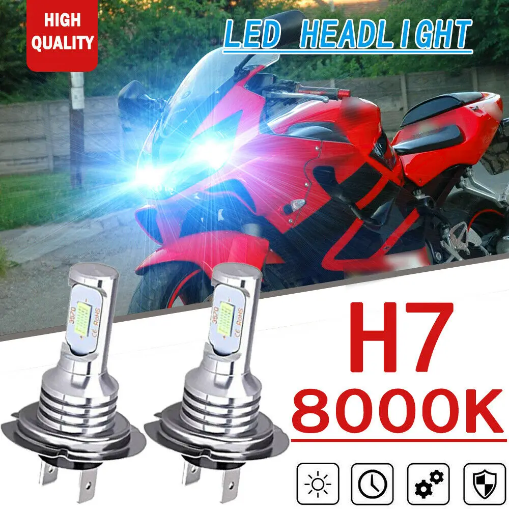 2x 70W H7 8000K Ice Blue Bright CSP LED Bulbs Headlight For Honda 2004-2009 CBR125R 2013-2018 CBR500R 2010-2012 CBF600
2x 70W H7 8000K Ice Blue Bright CSP LED Bulbs Headlight For Honda 2004-2009 CBR125R 2013-2018 CBR500R 2010-2012 CBF600