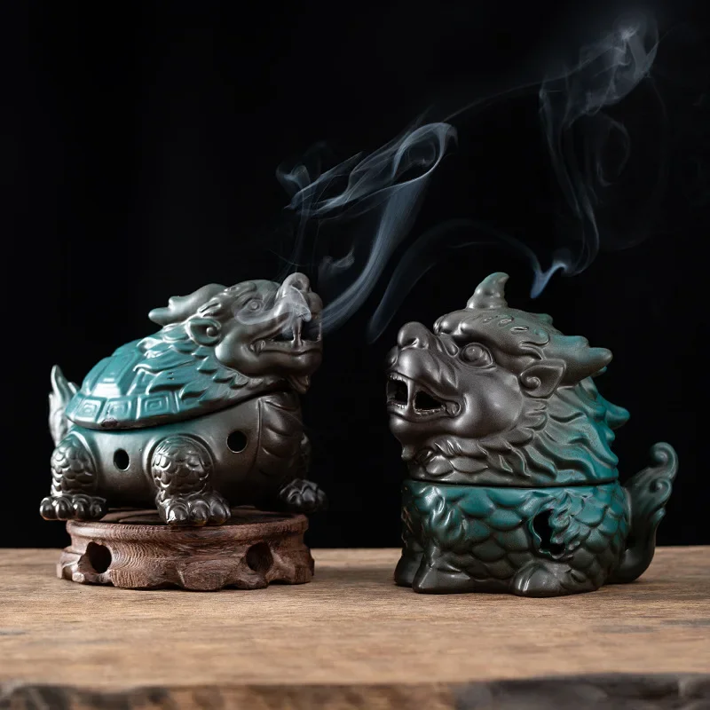 

Ceramic Home Incense Stove Sandalwood Pixiu Incense Stove Creative Tea Pet Decoration Deodorization