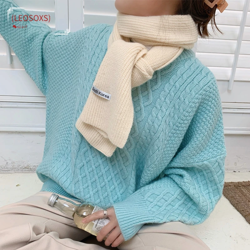 Korean New Version of Solid Color Knitted Soft Waxy Small Scarf Christmas Warm Scarf Women Winter All-match Scarf Fashion
Korean New Version of Solid Color Knitted Soft Waxy Small Scarf Christmas Warm Scarf Women Winter All-match Scarf Fashion