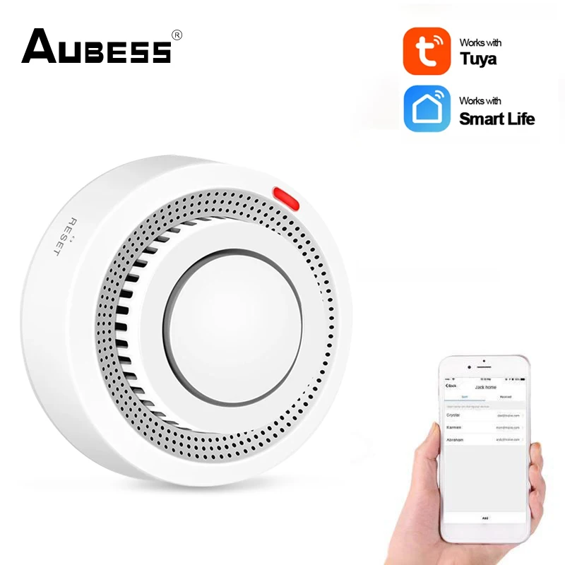 Tuya Smart Life WiFi Function Family Parlor Child Room Home Kitchen Smoke Detector PIR Sound Alarm Sensor Shop Fire Inspection
Tuya Smart Life WiFi Function Family Parlor Child Room Home Kitchen Smoke Detector PIR Sound Alarm Sensor Shop Fire Inspection