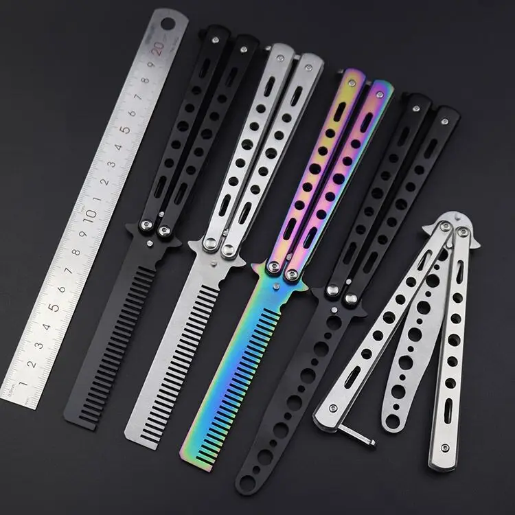 Butterfly Throwing Knife Without Edge Seven-hole Training Knife Novice Practice Butterfly Folding Comb Outdoor Playing Knife
Butterfly Throwing Knife Without Edge Seven-hole Training Knife Novice Practice Butterfly Folding Comb Outdoor Playing Knife