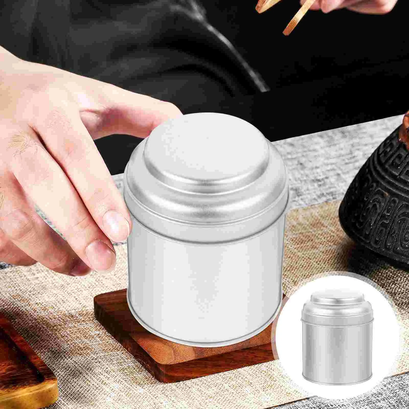 6pcs Double Lids Tea Tin Canister Reusable Tinplate Storage Canister Kitchen Small Tea Tin Candy Jar
6pcs Double Lids Tea Tin Canister Reusable Tinplate Storage Canister Kitchen Small Tea Tin Candy Jar