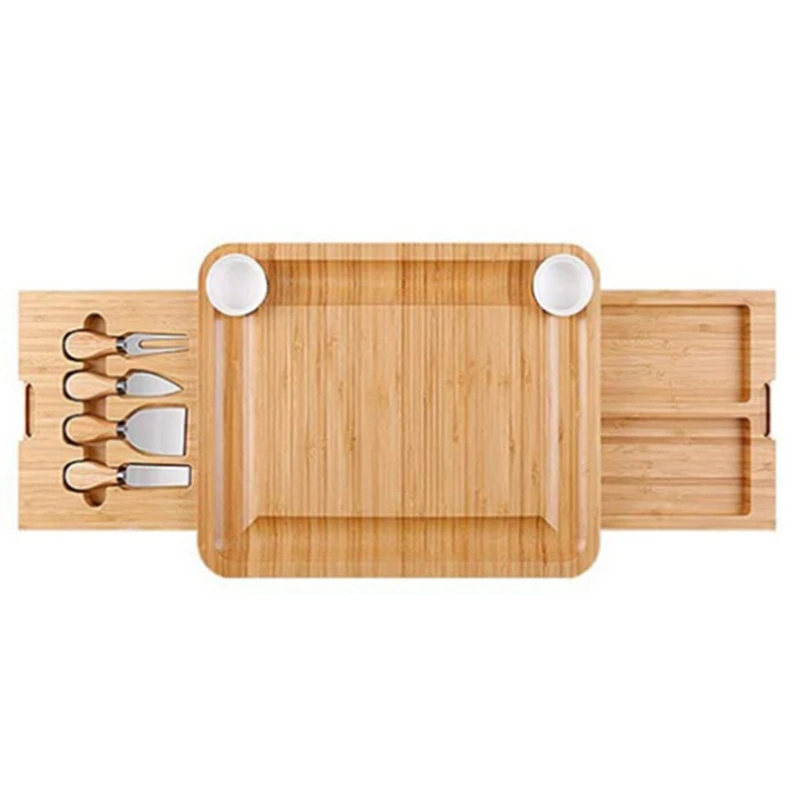Natural Bamboo Cheese Board And Knife Set With Cheese Tools Cheese Plate Cheese Board Chopping Board With Four Knives
Natural Bamboo Cheese Board And Knife Set With Cheese Tools Cheese Plate Cheese Board Chopping Board With Four Knives