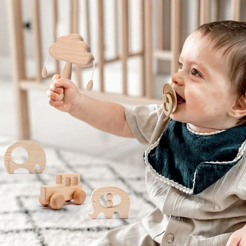 Baby Wood Teether Toys Hand Bells Nursing Bracelet Animal Bear Musical Rattle Newborn Mobile Gym Montessori Educational Toy
Baby Wood Teether Toys Hand Bells Nursing Bracelet Animal Bear Musical Rattle Newborn Mobile Gym Montessori Educational Toy