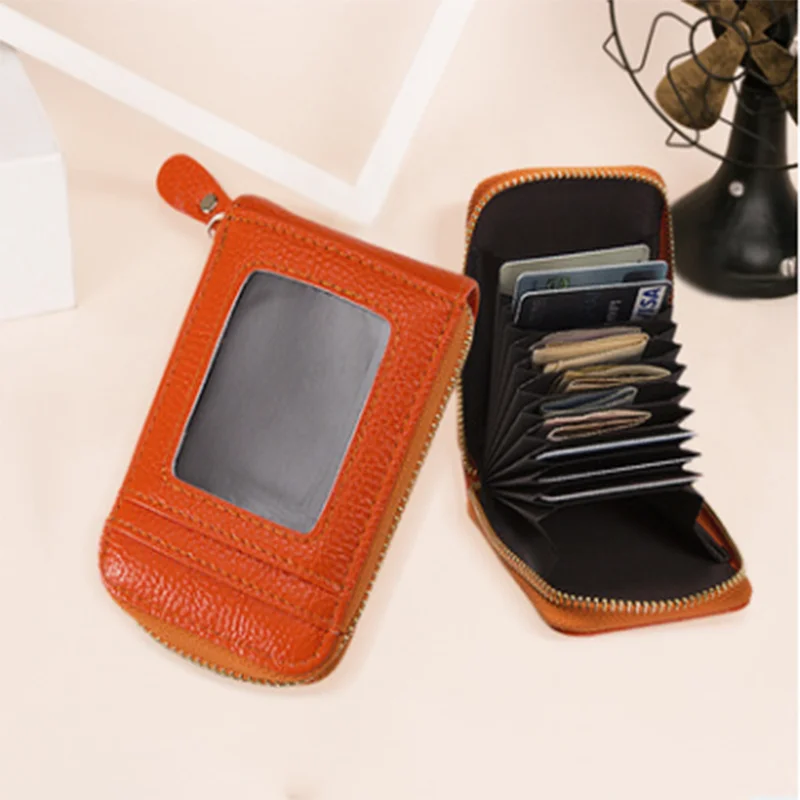 Men's Wallet Genuine Leather Credit Card Holder RFID Blocking Zipper Pocket Men Bag
Men's Wallet Genuine Leather Credit Card Holder RFID Blocking Zipper Pocket Men Bag