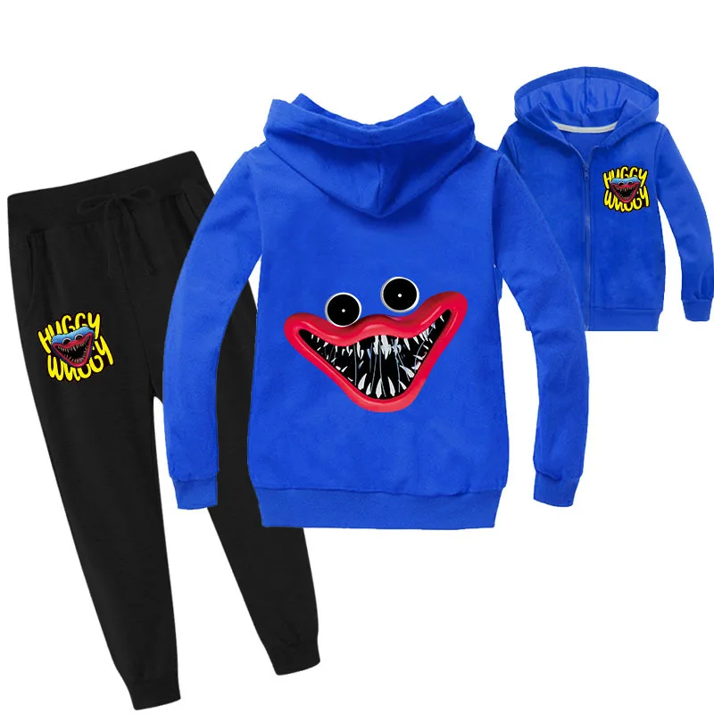 

Horror Game Poppy Playtime Clothes Kids Causal Tracksuit Babys Boy Zipper Hooded Jacket + Pants 2pcs Sets for Teen Girls Outfits