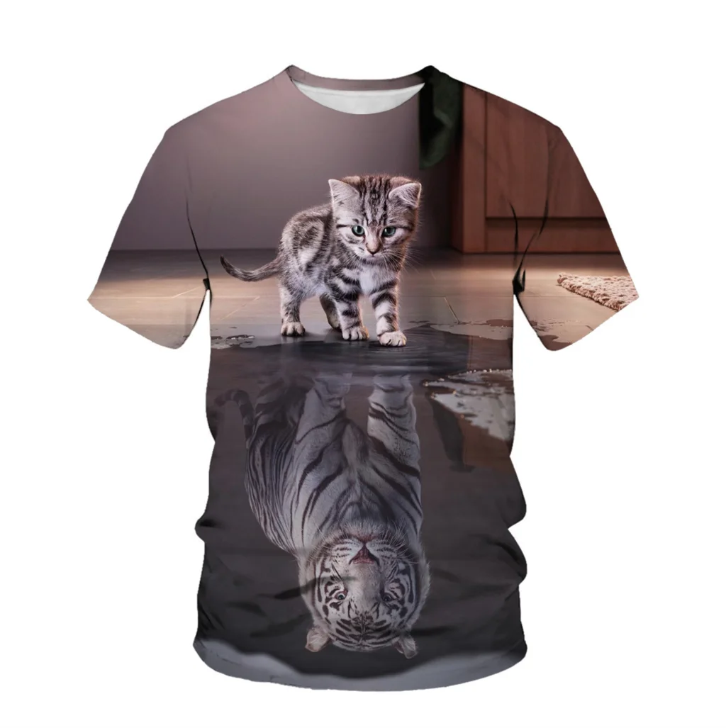 Men's T-shirt Summer New 3d Animal Cat/tiger Print Cool Street Fashion Top O Neck Short Sleeve Men's T-shirt Men 2xs-6xl
Men's T-shirt Summer New 3d Animal Cat/tiger Print Cool Street Fashion Top O Neck Short Sleeve Men's T-shirt Men 2xs-6xl