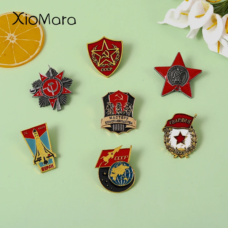 Red Pentacle Enamel Pins Flag Medal the Soviet Union Space Shuttle Brooches Badge Backpack Jewelry Accessories Gift for Friends
Red Pentacle Enamel Pins Flag Medal the Soviet Union Space Shuttle Brooches Badge Backpack Jewelry Accessories Gift for Friends