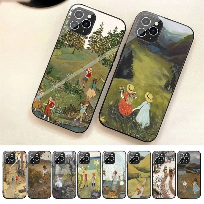 Cartoon Scenery Girl Phone Case For Iphone 7 8 Plus X Xr Xs 11 12 13 Se2020 Mini 14 Pro Max Tempered Glass Fundas 
Cartoon Scenery Girl Phone Case For Iphone 7 8 Plus X Xr Xs 11 12 13 Se2020 Mini 14 Pro Max Tempered Glass Fundas