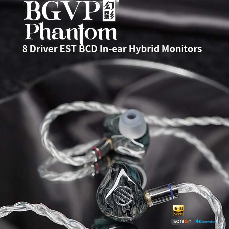 BGVP Phantom 8 Driver EST BCD Flagship Hi-Fi наушники-вкладыши для монитора, проводные наушники с кабелем MMCX, наушники IEMs с резьбой по дереву
BGVP Phantom 8 Driver EST BCD Flagship Hi-Fi наушники-вкладыши для монитора, проводные наушники с кабелем MMCX, наушники IEMs с резьбой по дереву