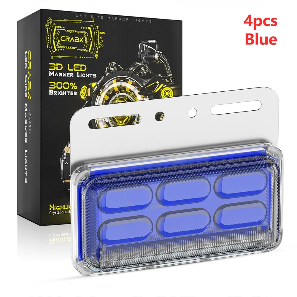 4PCS LED Car Side Marker Warning Lights Flashing Lamp Waterproof 6500K ABS Colorful For Truck Car Lights Accessories Parts
4PCS LED Car Side Marker Warning Lights Flashing Lamp Waterproof 6500K ABS Colorful For Truck Car Lights Accessories Parts
