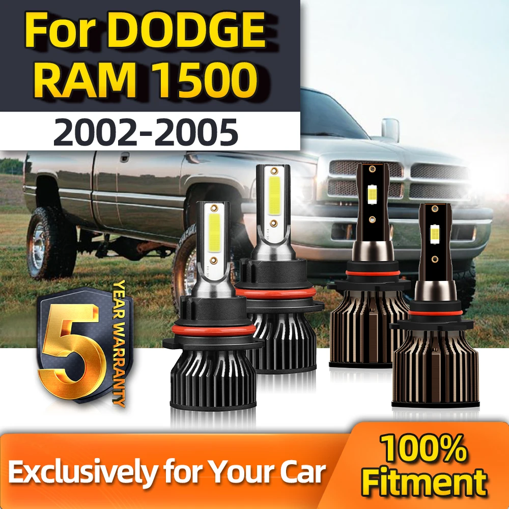 4x Combo LED Headlight High Low 9007 Fog Light 9006 Beam 12V 24V 6000K Bulb White For DODGE RAM 1500 2002 2003 2004 2005
4x Combo LED Headlight High Low 9007 Fog Light 9006 Beam 12V 24V 6000K Bulb White For DODGE RAM 1500 2002 2003 2004 2005