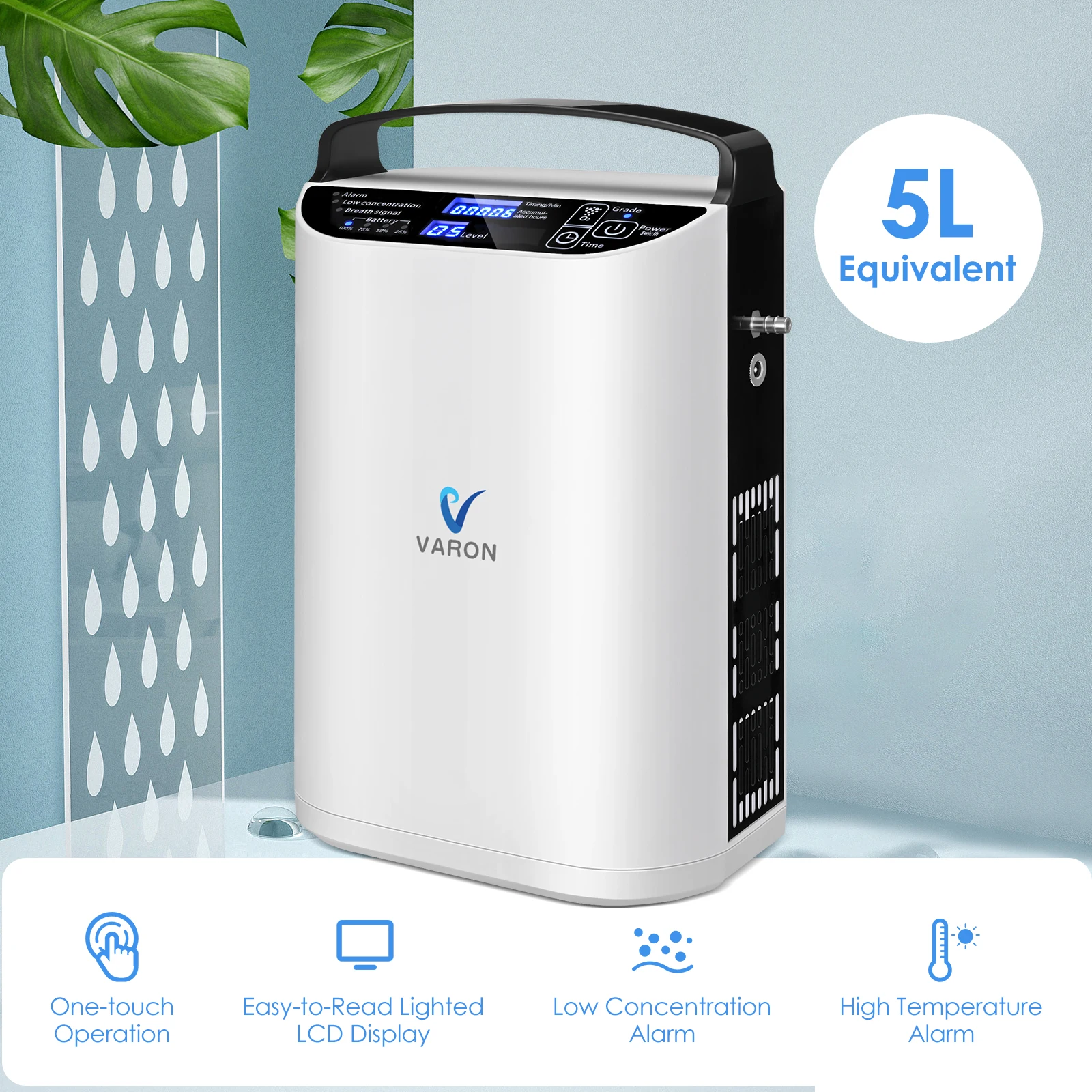 VARON 5L Pulse Flow Oxygen Concentrator For Medical Home Use Oxygent Machine Support Use In Car By Battery Portable
VARON 5L Pulse Flow Oxygen Concentrator For Medical Home Use Oxygent Machine Support Use In Car By Battery Portable