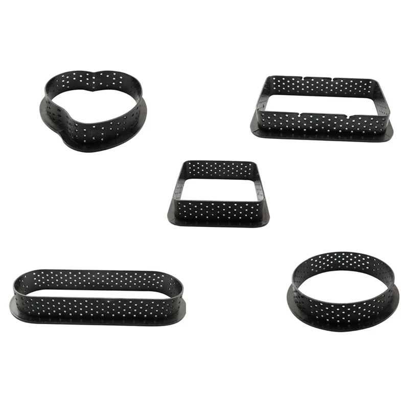 Cake Mold Mousse Circles Tart Ring (Round, Heart, Square, Oval, Triangle), DIY Perforated Ring Non Stick Bakeware Tart
Cake Mold Mousse Circles Tart Ring (Round, Heart, Square, Oval, Triangle), DIY Perforated Ring Non Stick Bakeware Tart