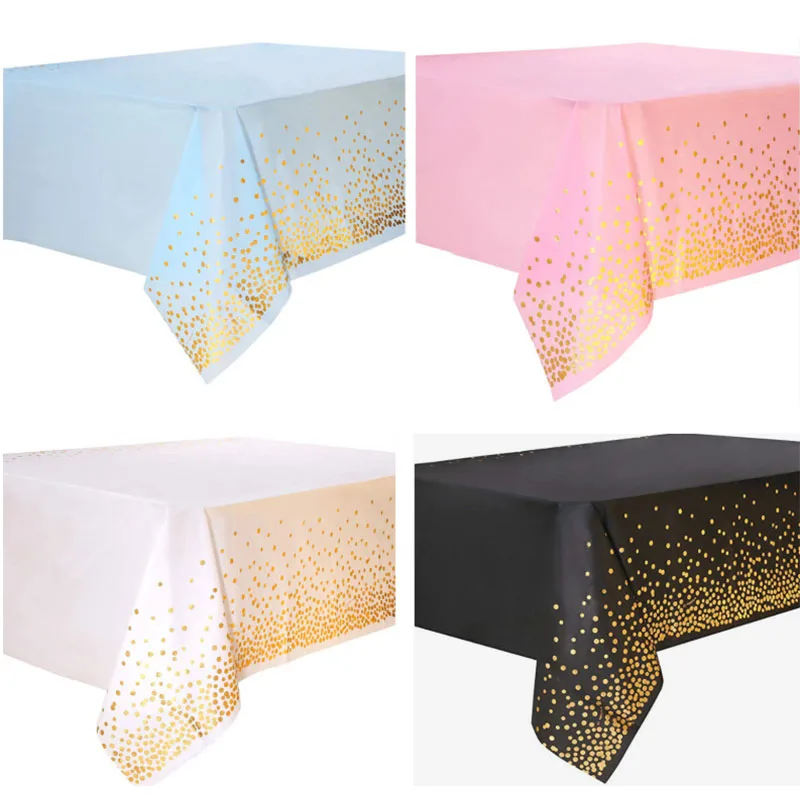 Disposable tablecloth children's birthday party table decoration supplies bronzing dot rectangle gathering tablecloth 137*274cm
Disposable tablecloth children's birthday party table decoration supplies bronzing dot rectangle gathering tablecloth 137*274cm