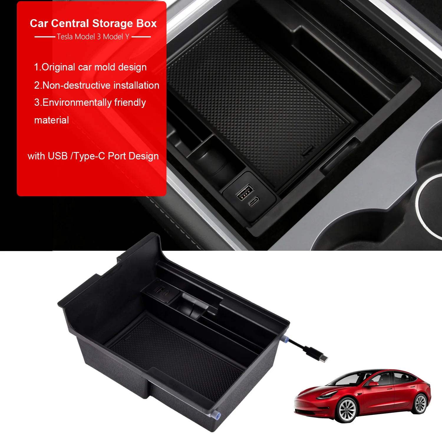 For Tesla Model 3 Model Y Car Central Armrest Storage Box Center Console Case Organizer Containers Stowing Tidying Accessories
For Tesla Model 3 Model Y Car Central Armrest Storage Box Center Console Case Organizer Containers Stowing Tidying Accessories
