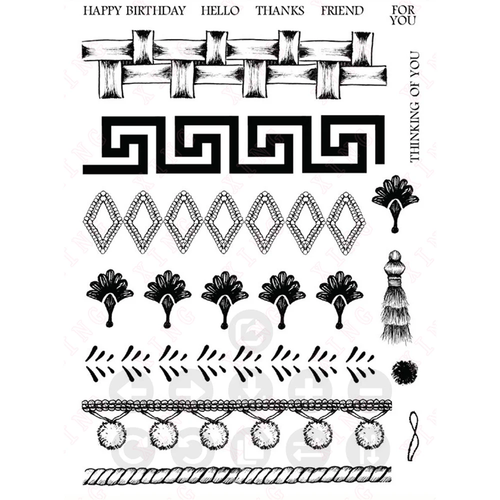 New Arrival Scrapbook Diary Album Decoration Embossing Die Diy Craft Greeting Card Handmade Silicone Stamps Border Pattern Molds
New Arrival Scrapbook Diary Album Decoration Embossing Die Diy Craft Greeting Card Handmade Silicone Stamps Border Pattern Molds