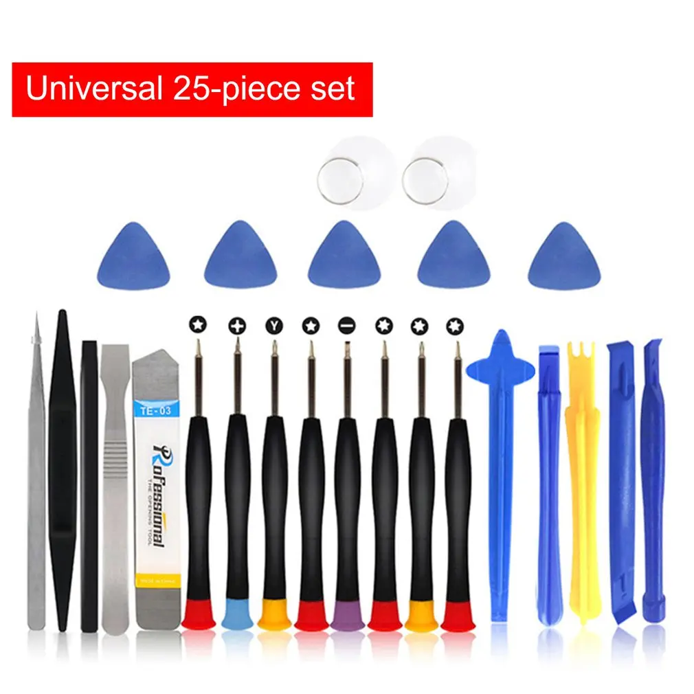 25PCS Mobile Phone Repair Tools Kit Opening Tool Screwdriver Set for iPhone Hand Tools Disassemble Tools
25PCS Mobile Phone Repair Tools Kit Opening Tool Screwdriver Set for iPhone Hand Tools Disassemble Tools
