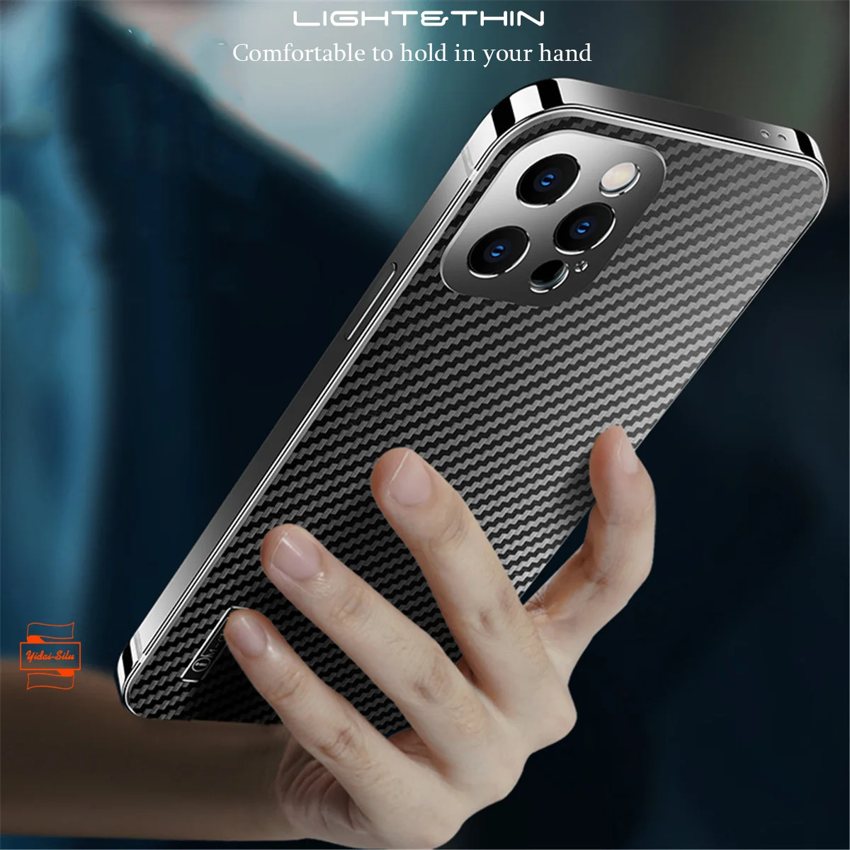 Yidai-Silu Back Case Carbon Fiber Camera Protection Metal Stainless Steel Stripe Simplicity Pattern Cover for iPhone 13 Pro Max
Yidai-Silu Back Case Carbon Fiber Camera Protection Metal Stainless Steel Stripe Simplicity Pattern Cover for iPhone 13 Pro Max