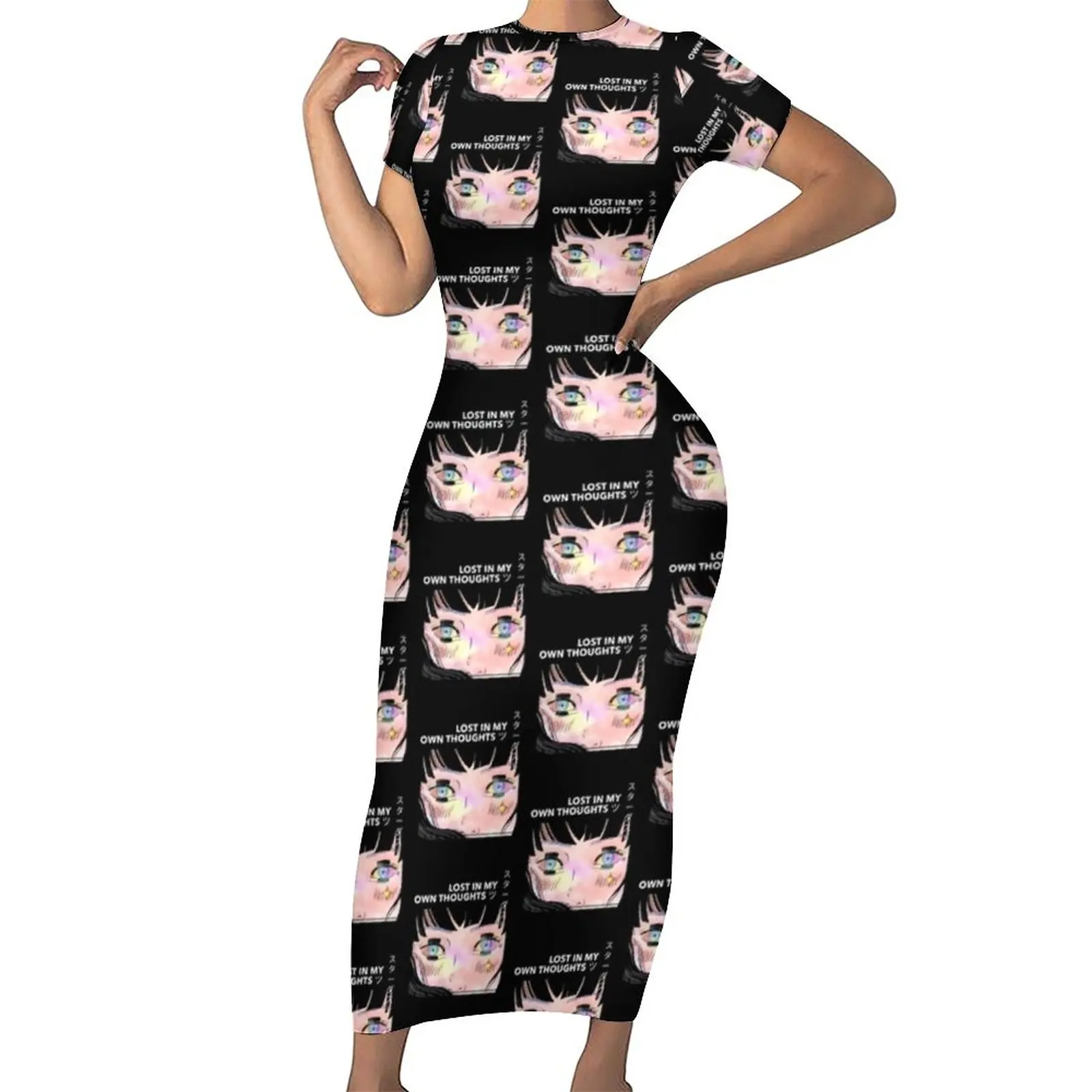 Funny Japanese Anime Dress Short Sleeve Cute Face Print Street Wear Maxi Dresses Kawaii Bodycon Dress Custom Oversize Clothing
Funny Japanese Anime Dress Short Sleeve Cute Face Print Street Wear Maxi Dresses Kawaii Bodycon Dress Custom Oversize Clothing