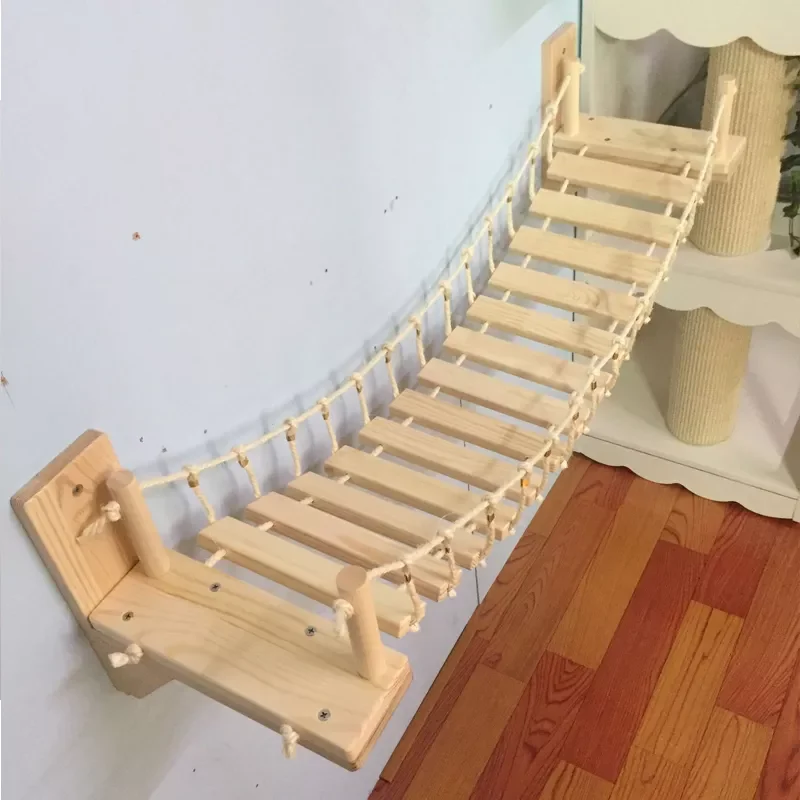 2022New 90cm Cat Bridge Climbing Frame Wood Pet Cat Tree House Bed Hammock Sisal Scratching Post Cat Furniture Cat Toy Wall Moun
2022New 90cm Cat Bridge Climbing Frame Wood Pet Cat Tree House Bed Hammock Sisal Scratching Post Cat Furniture Cat Toy Wall Moun