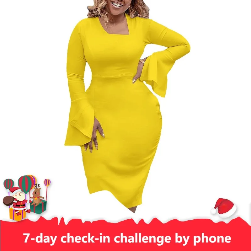 African Dresses for Women Polyester Elegant African Long Sleeve V-neck White Yellow Black Red Knee-length Dress African Clothing
African Dresses for Women Polyester Elegant African Long Sleeve V-neck White Yellow Black Red Knee-length Dress African Clothing