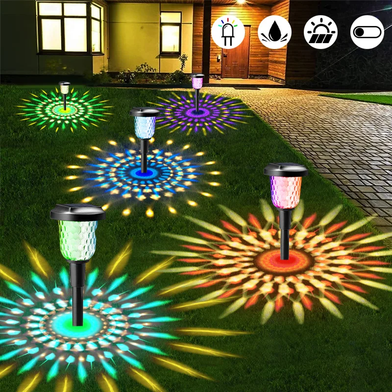 LED Solar Lawn Lights Outdoor Waterproof Dynamic Pattern Landscape Lamp For Garden Yard Path Driveway Park Decorative Lighting
LED Solar Lawn Lights Outdoor Waterproof Dynamic Pattern Landscape Lamp For Garden Yard Path Driveway Park Decorative Lighting