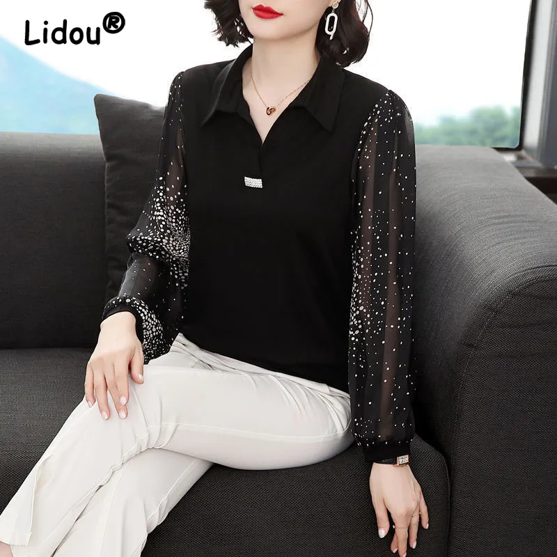 Black Casual V-neck Chiffon Long Sleeve Shirt Women's 2023 Summer New Pullover Shirt Korean Version Loose Bottom Tops
Black Casual V-neck Chiffon Long Sleeve Shirt Women's 2023 Summer New Pullover Shirt Korean Version Loose Bottom Tops