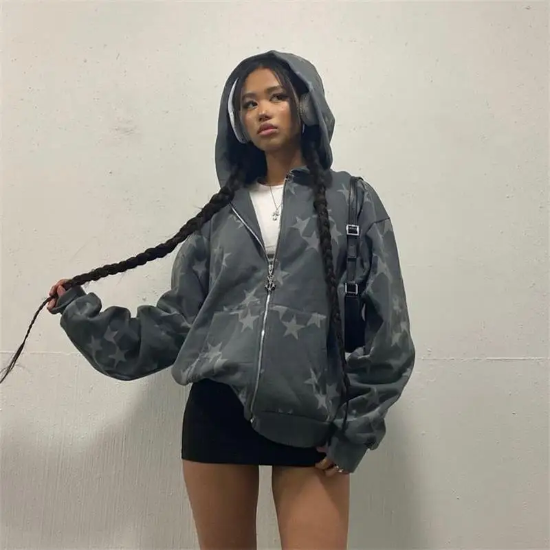 Star Y2k Print Hoodies Men Women Pocket Zipper Zipper Cotton Goth Punk Pocket Clothes Coat New Coat Goth Punk Loose New Loose
Star Y2k Print Hoodies Men Women Pocket Zipper Zipper Cotton Goth Punk Pocket Clothes Coat New Coat Goth Punk Loose New Loose