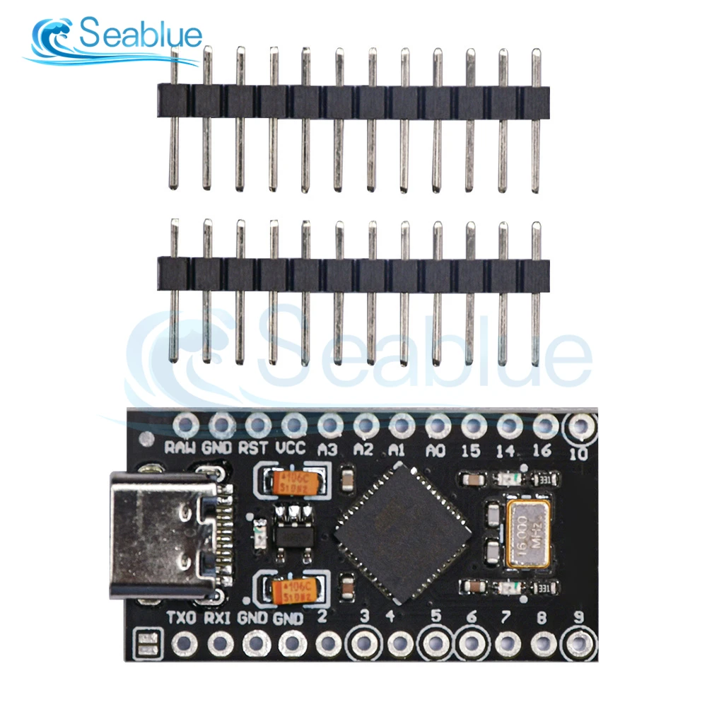 Сменный ATmega32U4 5 в 16 МГц, Pro Type-C USB ATmega328 для Arduino Pro Mini с 2-рядным штырьковым разъемом для Leonardo Mini Usb интерфейса 
Сменный ATmega32U4 5 в 16 МГц, Pro Type-C USB ATmega328 для Arduino Pro Mini с 2-рядным штырьковым разъемом для Leonardo Mini Usb интерфейса