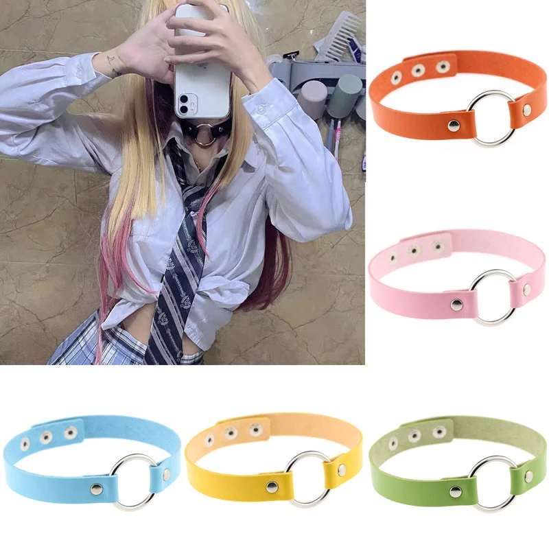 Punk Gothic round Choker Necklaces for Women Leather Collar white Pu Leather Goth Sexy egirl Necklace Chocker kpop Jewelry
Punk Gothic round Choker Necklaces for Women Leather Collar white Pu Leather Goth Sexy egirl Necklace Chocker kpop Jewelry