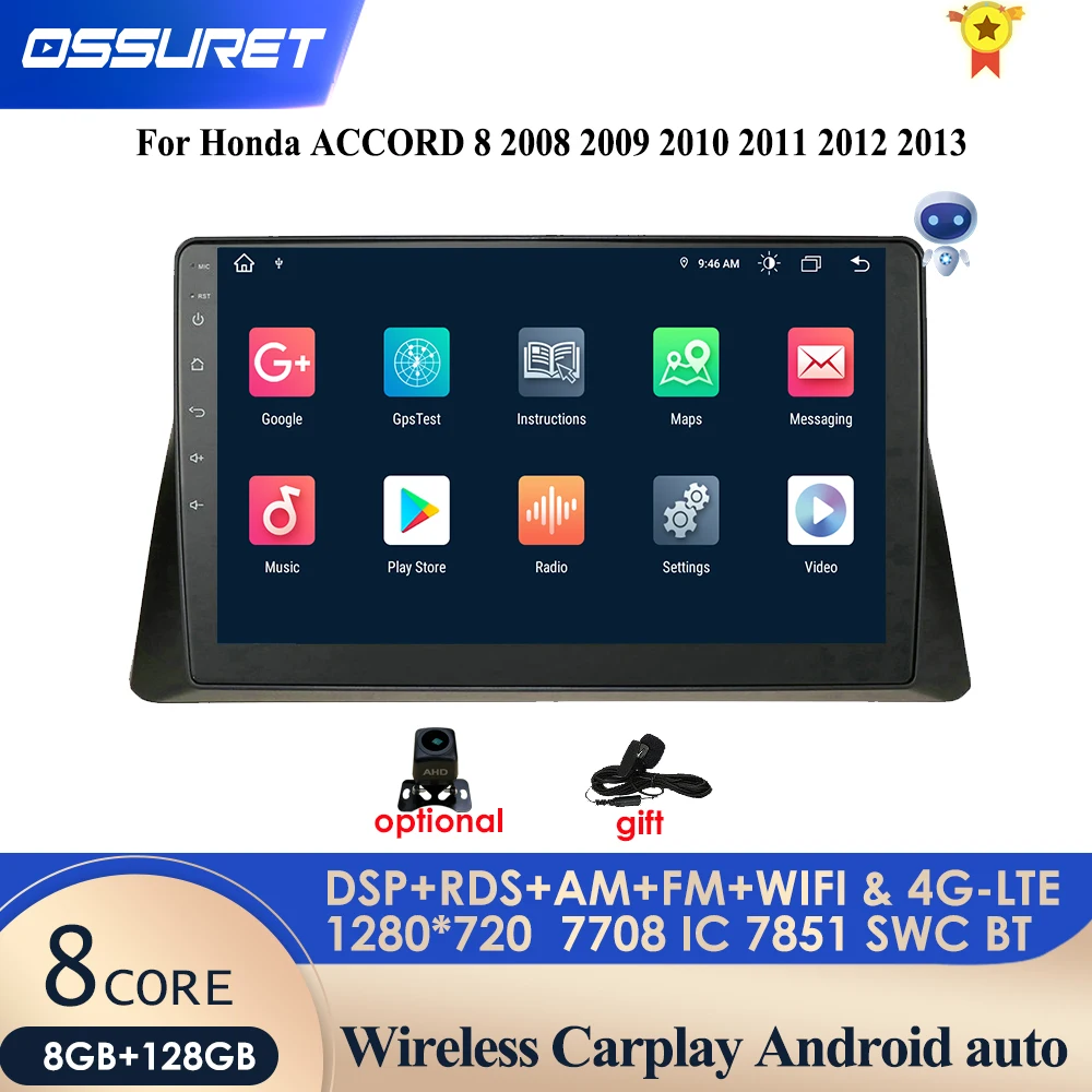 10.1'' 2GB Ram Android 10 Car Radio Multimedia Player GPS Navigation For Honda Accord 8 2008-2013 SWC BT 4G WIFI BT USB Carplay
10.1'' 2GB Ram Android 10 Car Radio Multimedia Player GPS Navigation For Honda Accord 8 2008-2013 SWC BT 4G WIFI BT USB Carplay