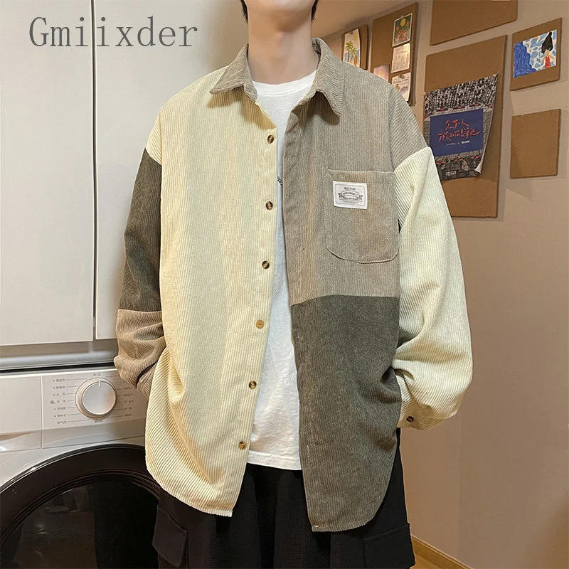 Spring Autumn Colored Shirts Men's Japanese Linen Casual Long Sleeve Blouse Trend Personalized Patchwork Jacket
Spring Autumn Colored Shirts Men's Japanese Linen Casual Long Sleeve Blouse Trend Personalized Patchwork Jacket